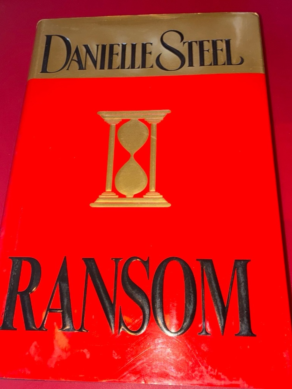 Danielle Steel "Ransom" Hardcover - Bold Red & Gold Cover